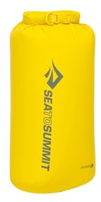 Sea to Summit - Lightweight Dry Bag M 8L- wasserdichte Aufbewahrung - Rollverschluss - Recycling-Gewebe - Befestigung & D-Ring - Wandern & Paddelsport - 19.9 x 16.5 x 39cm - Sulphur Yellow- 67g