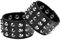 Eigso 1 Paar Punk Nieten Spikes Pu Leder Armband für Männer und Frauen Rock and Roll Niete Biker Breite Armband einstellbar