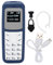 0.66inch Mini Mobile Cell Phone, 2G Mini Bluetooth Phone with Ear Hook, Unlocked Bluetooth Earphone Dialer for Kids, MP3 MP4 Music Player, Backup Phone, Support SIM (Blue)