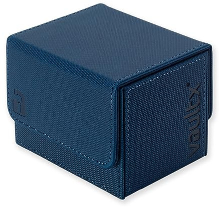 Vault X Sideloading Deck Box 100+ Sleeved Cards Exo-Tec (Blue) | Holds 100+ sleeved TCG cards. Padded side-loading deck box, secure magnetic lid, water-resistant Exo-Tec.