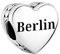 PANDORA Moments Berlin Herz Charm aus Sterling Silber, Kompatibel Moments Armbändern, 792015C00_E052