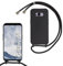 Haygdz Silikon Handykette für Samsung Galaxy S8 Hülle mit Band,Verstellbarer Halskette Handyhülle,Necklace Hülle mit Band,Handyhülle für zum Umhängen,Case mit Schnur, Schwarz