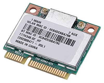 flexman Tarjeta de Red WiFi, Tarjeta Inalámbrica AR5B22 de 2,4G/5Ghz Dual, Tarjeta Inalámbrica Mini PCI e WiFi BT 4.0 de 300Mbps para Ordenadores Portátiles, Ordenadores de Sobremesa, Todo en Uno