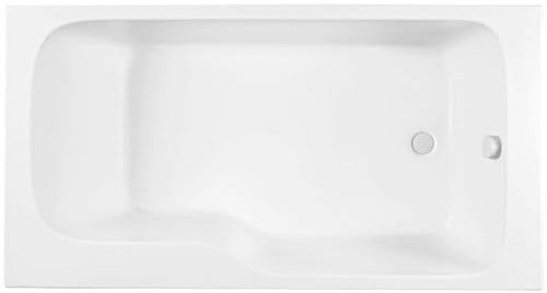 Jacob Delafon Baignoire Bain Douche Malice antidérapante, Version Droite 170x90 cm Blanc Mat