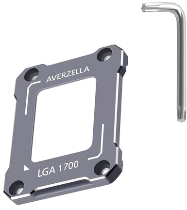 AVERZELLA Intel Kontaktrahmen der 12. / 13. Generation, CPU-Nachrüst-Set für LGA 1700, 1700-BCF, Anti-Biegungs-Schnallenständer, kompatibel mit Wasser-/Luftkühlung, CNC-Prozess,