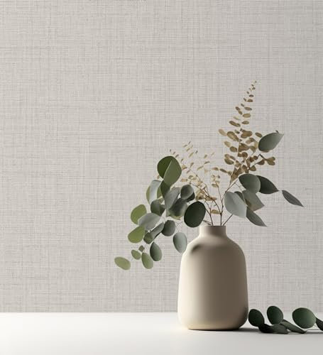 GAULAN - 500682370 Papier Peint Vinyle écologique Effet Lin légèrement texturé pour Mur Salon Cuisine Bain Chambre Couloir Salle à Mange tête de lit Hall - Échantillon DIN A4