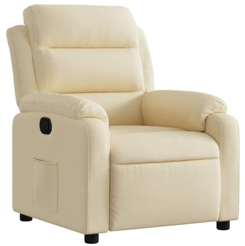 vidaXL Relaxsessel Creme Stoff