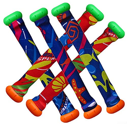 Colourful Dive Sticks for Kids Underwater Swimming Pool Game, Pack of 5, Plastic Material