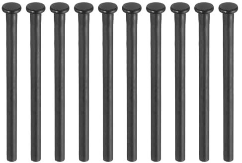 sourcing map 10pcs 3 Inch Door Hinge Pins, Removable Brushed Door Hinge Interior Hinge Security Pins for Wood Residential Door Replacement, Matte Black