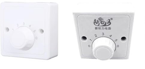FUXIU Interruttore Controllo Velocità del Ventilatore Soffitto Regolazione 220V Pulsante Dimmer Cinque Velocità Regolatore Velocità Ventola