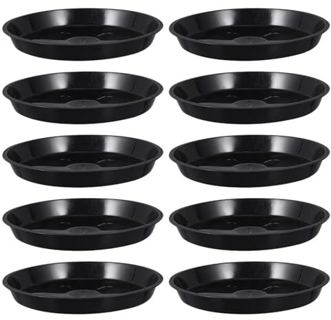 Soucoupes Pour Pots Plateau de Pot de fleur en plastique, grande soucoupe, plateau d'égouttement, plateau de Pot de fleur à fond plat, plantes de fleurs d'intérieur, sous-verres ronds, jardinière Jard