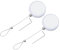 PATIKIL 5 Ft Retractable Remote Control Tether, 2 Pcs Round Security Cable Lanyard Lock with Double Sided Adhesive for TV Remote Control Gaming Controller, White(Lock Buckles)