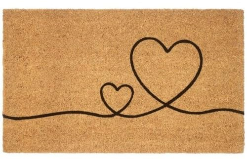Gift Company Fussmatte, Herzen, Natur, 45x75cm