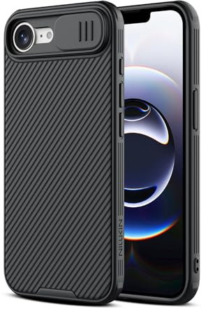 Nillkin für iPhone 16e Hülle mit Kameraschutz,rutschfest iPhone 16e Hülle Dünn[TPU+CP][Schallschutz/Kratzfest],Schwarz