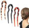 French Hair Pin, 3Pcs Hairpins U Shaped Hair Fork Updo Hairpin for Women Girls French Twist U Shaped Hair Pins Fork for women Girls Hairstyle Accessories