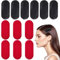 MOLZINY 12 Piezas Pinzas para el Cabello para Flequillo Pinza de Fleco de Pelo para Hombres Mujeres Sujetador de Cabello Pegatinas de Fijación para el Cabello Hair Gripper (Negro, Rojo)