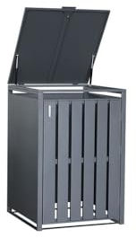 Bramblecrest Anthracite Wheelie Bin Storage - Single