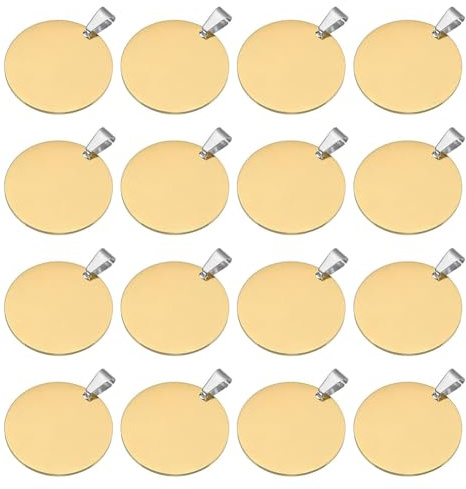Jooehyer Dog Tags Edelstahlrohlinge Stamping Name Tags Schlüsselanhänger Herstellung Gold
