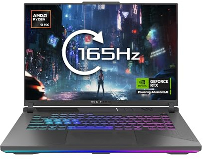 ASUS ROG Strix G16 G614PW Gaming Laptop | 16.0 Full HD+ 165Hz | AMD Ryzen 9-8940HX | NVIDIA GeForce RTX 5080 | 32GB RAM | 1TB SSD | Windows 11