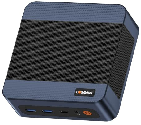 BOSGAME E7 Mini PC Windows 11 Pro, Core 3 100U (Übertrifft 4300U, bis zu 4,7 GHz), 16 GB DDR4 RAM, 512 GB NVMe SSD, Triple-4K-Ausgabe über HDMI/DP/Type-C, Dual-LAN, Wi-Fi 6 für Business, Office