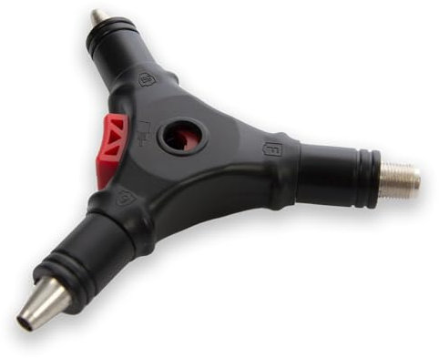 PremiumX CS-400 Abisolierer – 4-in-1 Werkzeug für Koaxialkabel RG59 & RG6, F-Stecker Montage, SAT- & TV-Kabel, präziser Kabelentmanteler