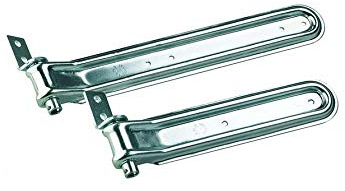 TRIGANO Charnière complète pour ridelle de remorque 178 x 56 mm - Mâle et Femelle