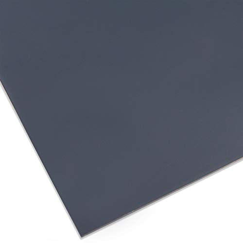PLEXIGLAS® GS farbig, vielfältig nutzbares und bruchfestes Marken Acrylglas für Lichtobjekte etc., 3 mm dicke PLEXIGLAS® GS Platte in 25 x 50 cm, mittelgrau transparent (7C83)