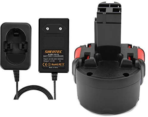 Shentec 9.6V 3.5Ah Ni-MH per Batteria Bosch BAT048 BAT100 BAT119 2607335272 2607335461 Gsr 9.6VE-2 PSR 9.6VE-2 PSR960 23609 32609-RT Con caricabatterie