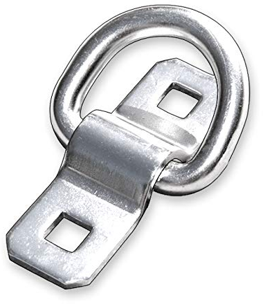 Zurröse mit Lasche 91 x 30 mm | hergestellt aus Material A2 (V2A) Edelstahl rostfrei | 2-teilig | 2-Loch Befestigung | Zurrring, Zurrmulde für Anhänger…