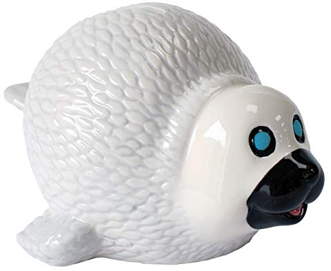 Crockery Critters Money Box from Deluxebase – Seal Piggy Bank. Cute Animal Shaped Coin Holder, Cash Jar and Money Box for Kids and Adults. Fun Money Saving Box, Novelty Gift & Home Decor.