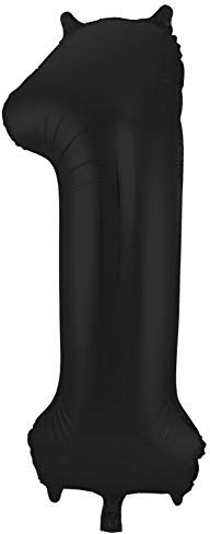 Folat 59314 Folienballon Zahl 11 - matt blau - ca. 86 cm hoch, schwarz, Large