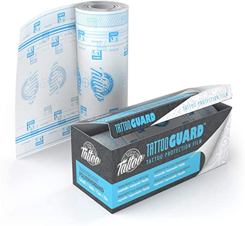 Believa Tattoo Protection Film - Transparente Hautschutzauflage - Atmungsaktiv, wasserdicht und flexibel - 10m x 15cm (Rolle)