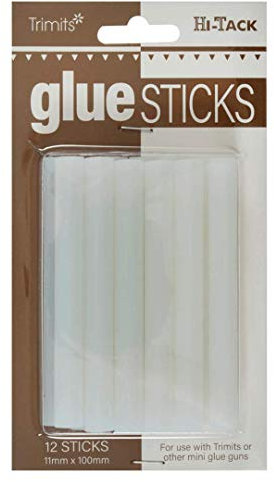 Trimits Hi-Tack Heißklebestifte, 12 Ersatzstäbchen, 11 x 100 mm, transparente Klebestifte