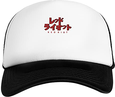 Red Riot Weiß Schwarz Unisex Kinder Baseball Cap Kids White Black
