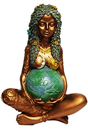 Homnova Mutter Erde Statue, Fruchtbarkeit Natur Gaia Göttin Statue, Wicca Altar Tisch Supplies