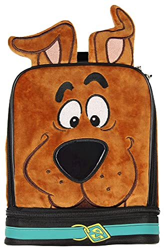 AI ACCESSORY INNOVATIONS Scooby Doo Lunchtasche mit gesticktem Gesicht und 3D-Ohren, isoliert, Doppelfach, Lunchbox, Tragetasche