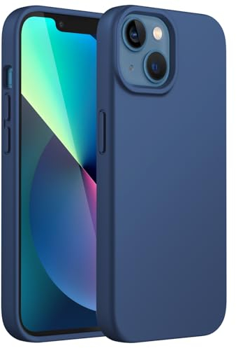 JETech Silicone Case Compatible with iPhone 13 6.1-Inch, Silky-Soft Touch Full-Body Protective Case, Shockproof Cover with Microfiber Lining (Cobalt Blue)