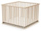 WEBABY - Laufstall Baby Holz 100x100 Buche Natur |Laufgitter XXL mit Boden 3 Stufen Höhenverstellbar| Weniger als 24 Monate alt