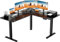 ErGear Höhenverstellbarer Schreibtisch Elektrisch, 160 x 140 cm, L-förmiger Eckschreibtisch, Verstellbarer Schreibtisch mit 3 Memory-Steuerung, Doppelmotor Tisch Höhenverstellbar, Schwarz