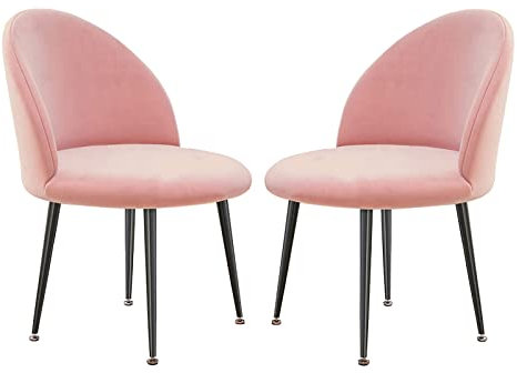 LGESR Moderner Esszimmerstuhl (2PCS) Esszimmerstuhl, Italienischer minimalistischer Heimlehnenstuhl, bequemer Flanell-gepolsterter Freizeitstuhl, multifunktionaler Bürocomputerstuhl (Color : F)