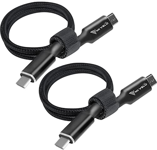 MIVELO E-Bike Ladekabel Set (2St.) für Bosch Intuvia, Kiox, Nyon (alt) - USB-C, Micro USB Kabel für E-Bike Display 40 cm, OTG-Funktion, eBike Zubehör, 2 Stück