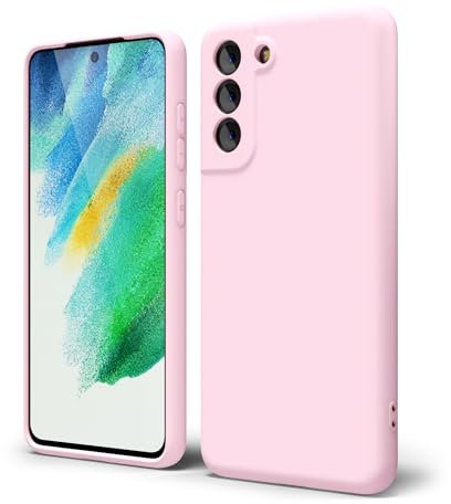 oakxco Custodia in Silicone per Samsung Galaxy S21 FE, Sottile e Sottile, in Morbido Gel di Gomma TPU, Semplice e Protettiva,Opaco a Tinta Unita, Rosa