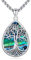 Friggem Baum des Lebens Halskette, Damen Kette 925 Sterling Silber Baum des Lebens Anhänger Abalone Muschel Schmuck für Frauen Mädchen (Abalone Muschel Lebensbaum-B)