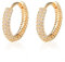 Jenosy Ohrringe Damen Gold mit Zirkonia - Zarte Creolen, Modische Leichte Knorpel Huggie Hypoallergene Ohrringe 18K Vergoldet Modeschmuck für Frauen und Mädchen