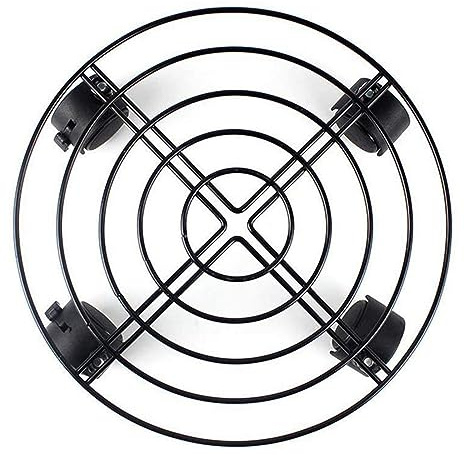 Plateau à roulettes en fer - Support amovible pour pot de fleurs - Roues verrouillables - Convient pour l'intérieur et l'extérieur - Peut contenir des pots de fleurs, des bains de pieds, des bidons de