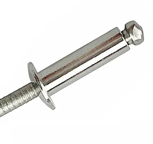 304 tête plate en acier inoxydable tête fraisée noyau à tête ronde tirant le rivet M2.4M3M4M5M6.4 tirant le rivet coeur tirant le clou GB12616-M3.2 (40 pièces) -5mm-tête ronde