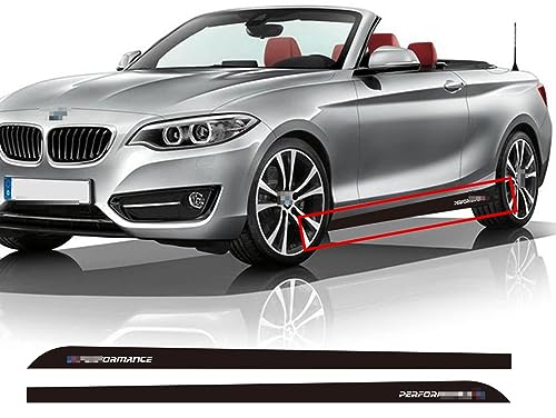 Auto Seitenschweller Aufkleber für BMW 2 Series F22 Coupe F23 228i M235i M240i M,Auto Seitenstreifen Rock Dekor Aufkleber Karosserie Tür Aufkleber Außen Zubehör