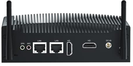 VENOEN Mini PC sans Ventilateur WIN11 Pro Dual RS232 COM Industriel Mini Computer Core i5 8250U/8350U, i5 Micro PC 16GB RAM 256GB SSD, Dual Gigabit LAN, Dual HD 4k Output, Wi-FI, VESA, Auto Power on