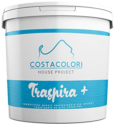 Pintura transpirable para interiores súper blanca, uso profesional, transpirable+ 5 l