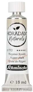 Schmincke - Horadam Naturals, gesso Rügen, 15 ml, 26110006, miglior acquerello vegano, pigmenti naturali, combinazione di acquerello e guazzo, tubo 15 ml